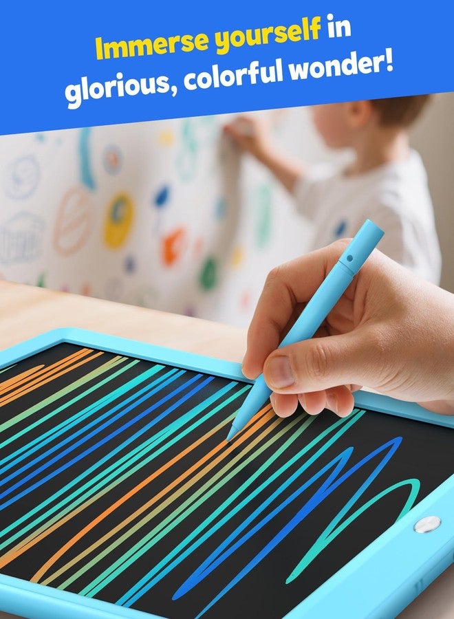 TEKFUN LCD Writing Tablet for Kids, 10-inch Coloring Drawing Pad, Mess Free Doodle Board, Christmas Gifts for Boys and Toddlers, Toys for 3 4 5 6 7 8 Year Old Girls(Blue) - Image 5